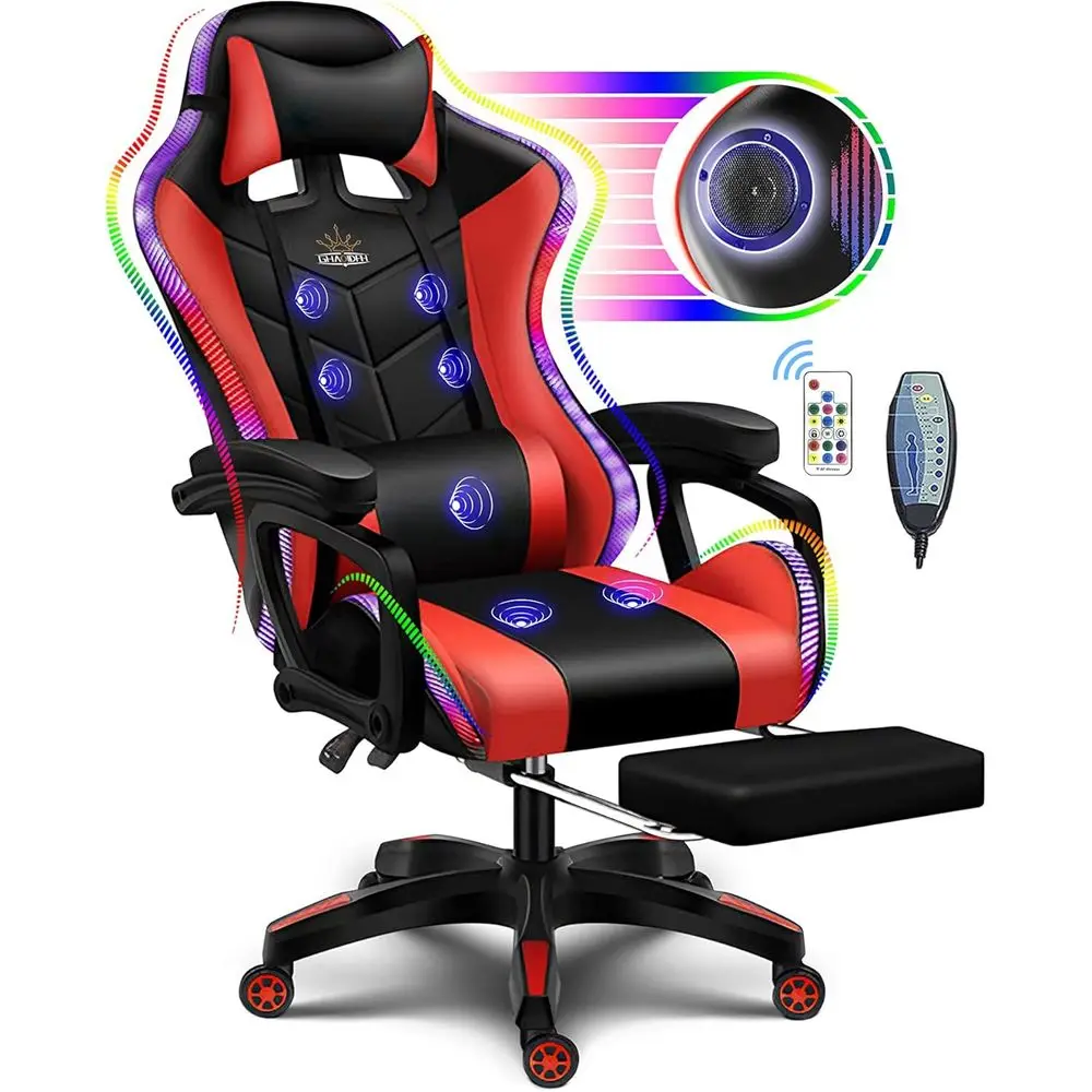 Gaming Chair - Ergonomic High-Back Gaming Chair with LED