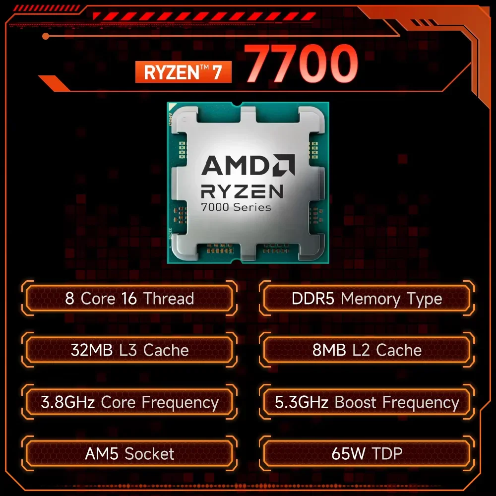 AMD R7 7700 Ryzen 7 7700 Budge - Pc Gaming Ryzen 7 ulasan dan harga