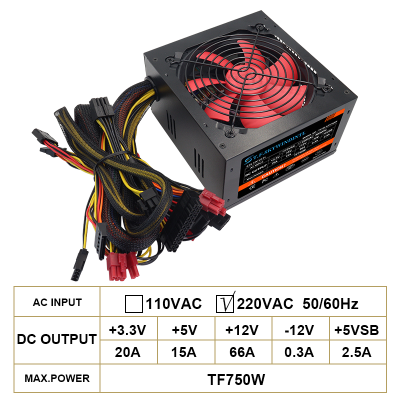 ATX 750W Gold PSU 750w Compute - Pc Unit For Gaming ulasan dan harga