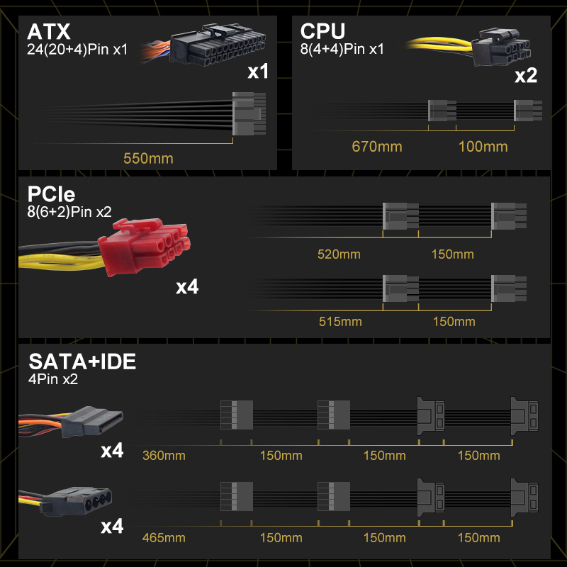 ATX 750W Gold PSU 750w Compute - Pc Unit For Gaming ulasan dan harga