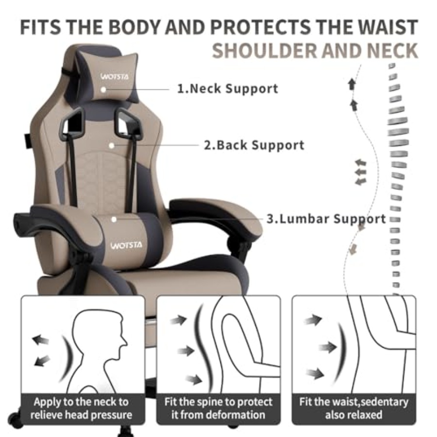 Gaming Chair with Massage, Erg - Gaming Chair ulasan dan harga
