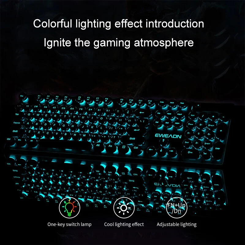 Retro Punk Mechanical Feel Key - Wireless Gaming Mouse ulasan dan harga