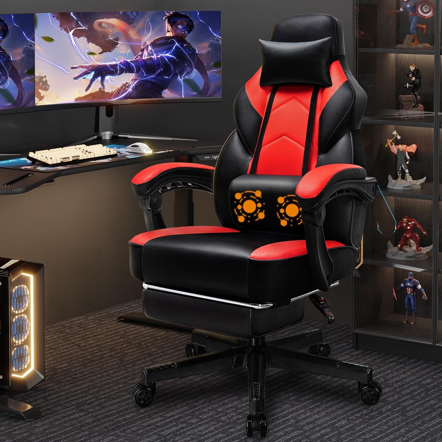 Gaming Chair with Footrest, Ma - Gaming Chair ulasan dan harga