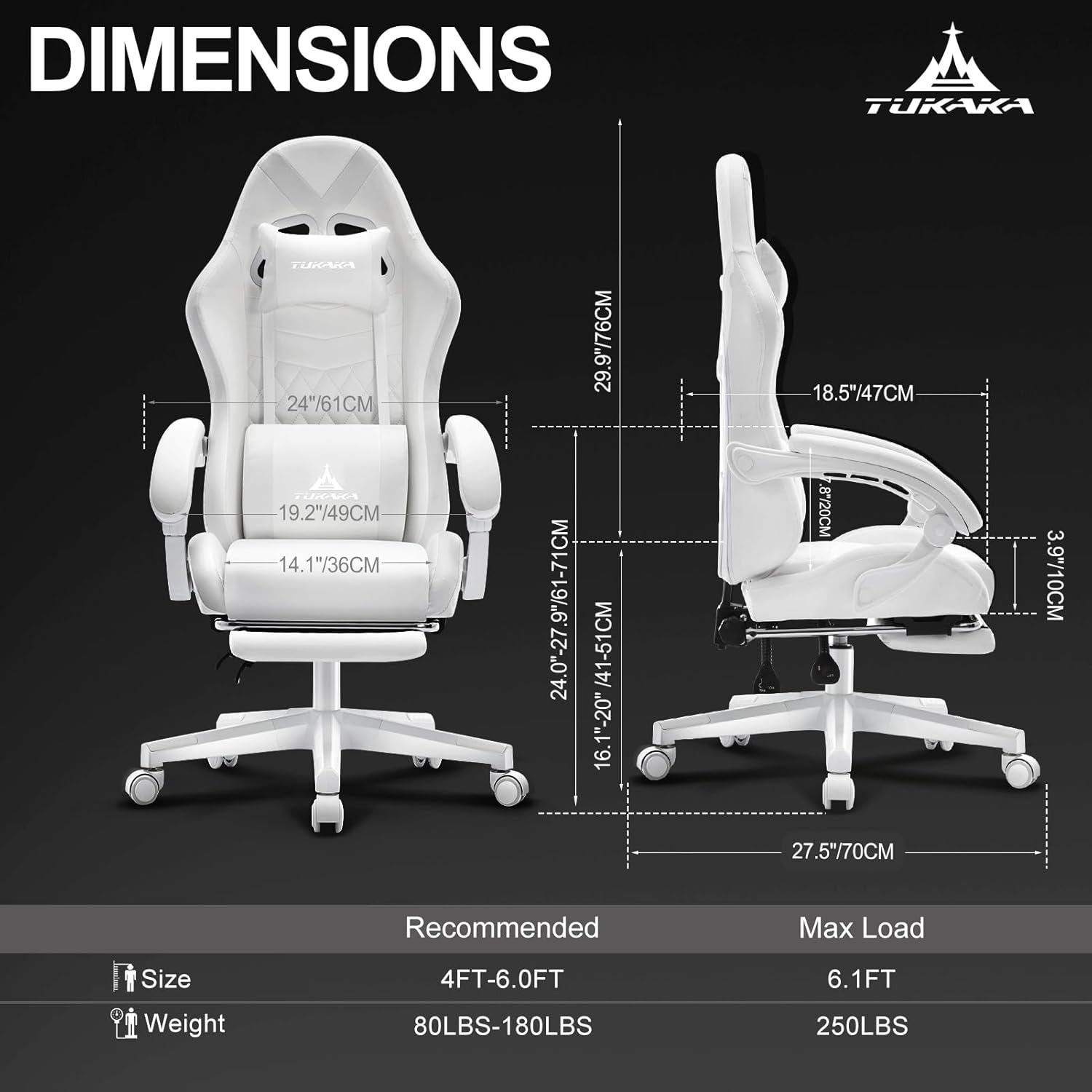 White Ergonomic Gaming Chair w - Gaming Chair ulasan dan harga
