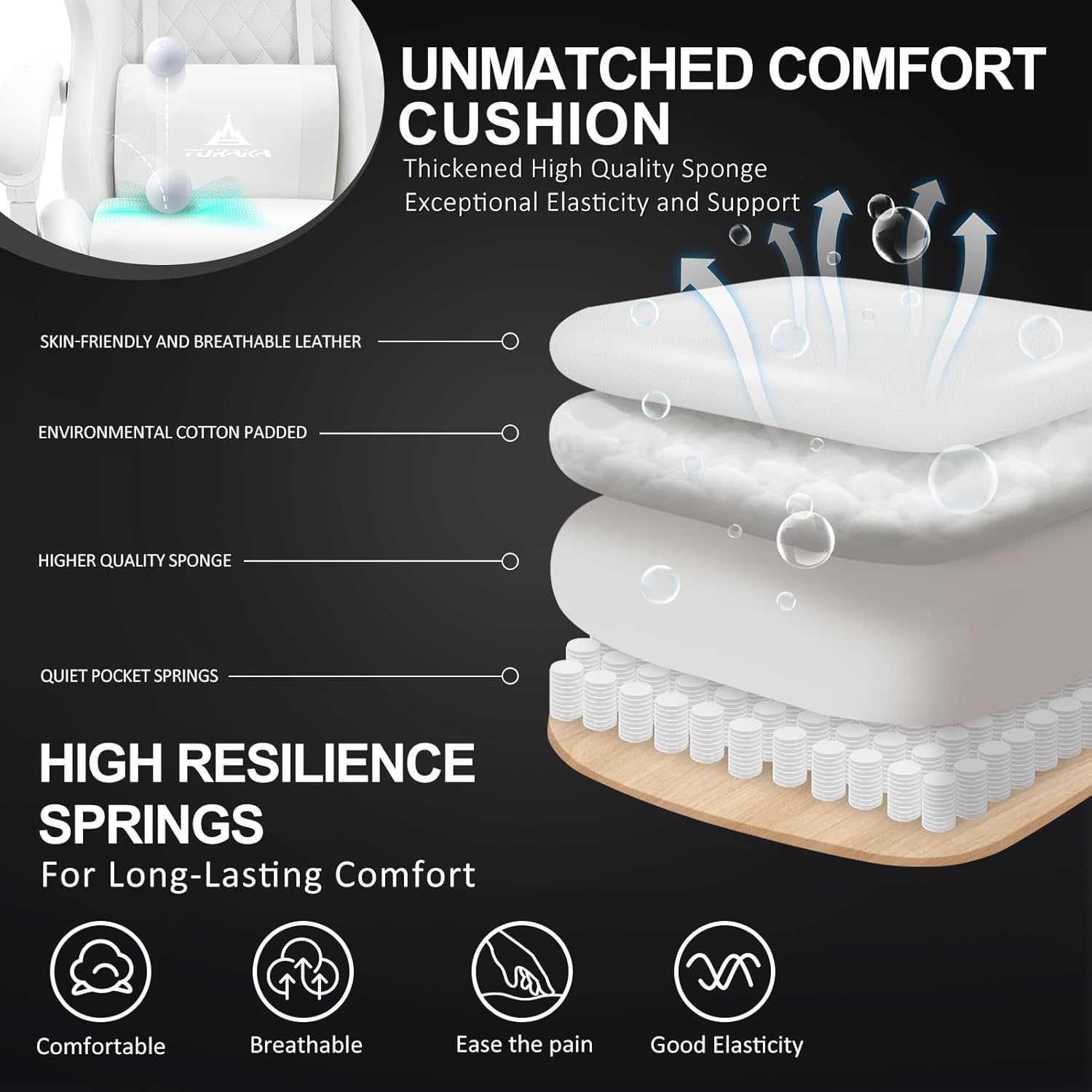 White Ergonomic Gaming Chair w - Gaming Chair ulasan dan harga