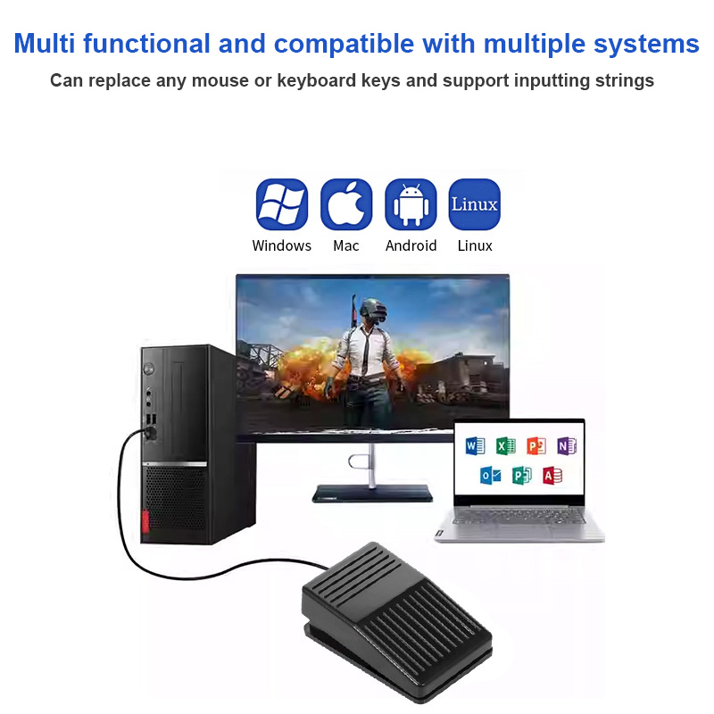 USB Foot Pedal Control Switch  - Usb Foot Pedal Gaming ulasan dan harga