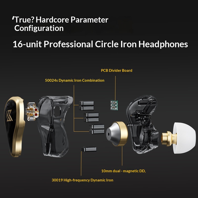 KZ ZAS Metal Wired Earphone 16 - Pc Unit For Gaming ulasan dan harga