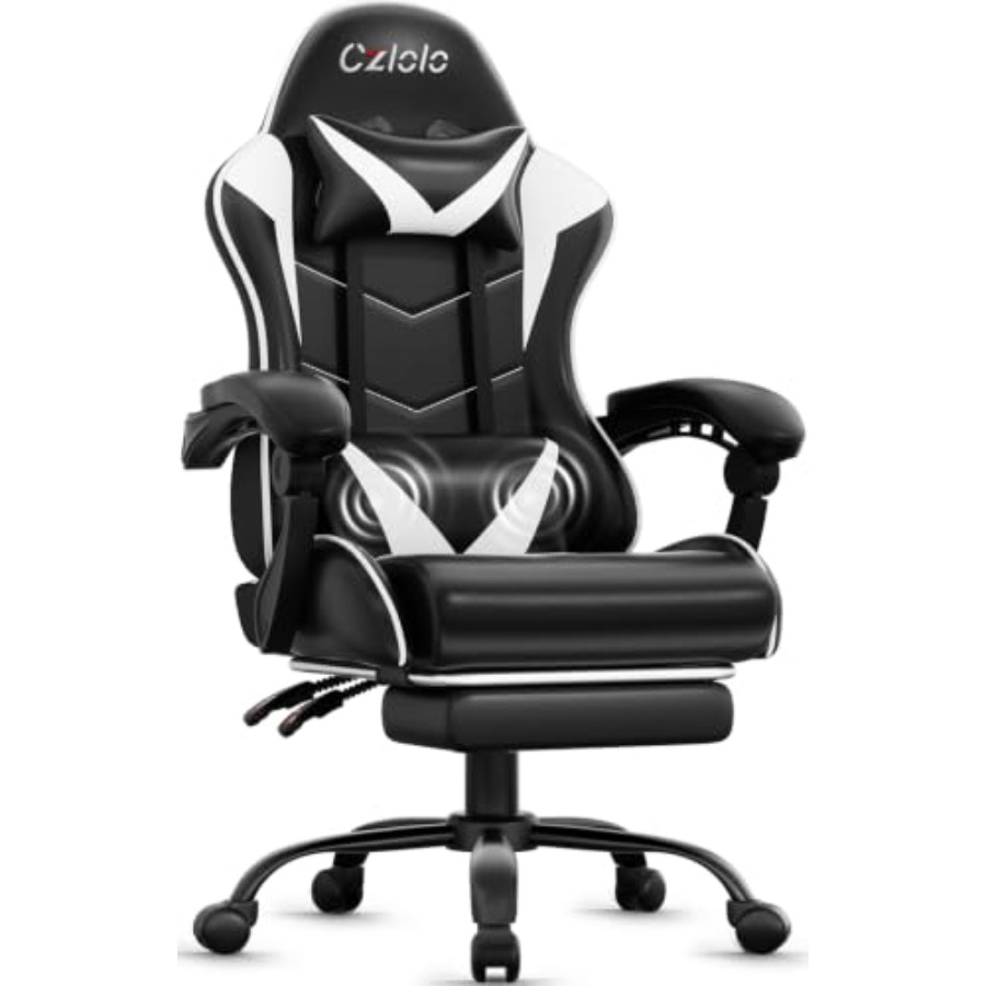 Gaming Chair with Footrest, Ra - Gaming Chair ulasan dan harga