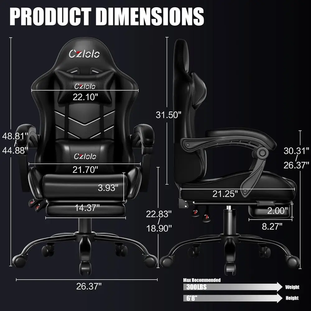 Ergonomic Gaming Chair with Fo - Gaming Chair ulasan dan harga