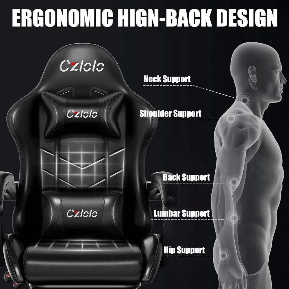 Ergonomic Gaming Chair with Fo - Gaming Chair ulasan dan harga