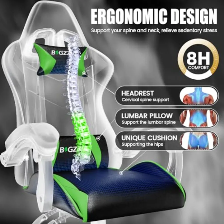 Ergonomic Gaming Chair with Lu - Gaming Chair ulasan dan harga